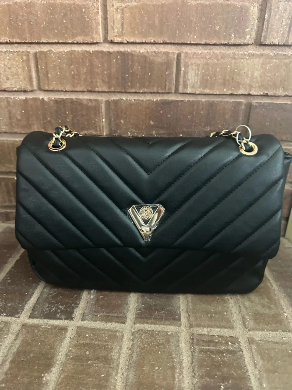 NWT Valentino Orlandi Black Quilted Crossbody Bag Quiet Luxury - Picture 2 of 6